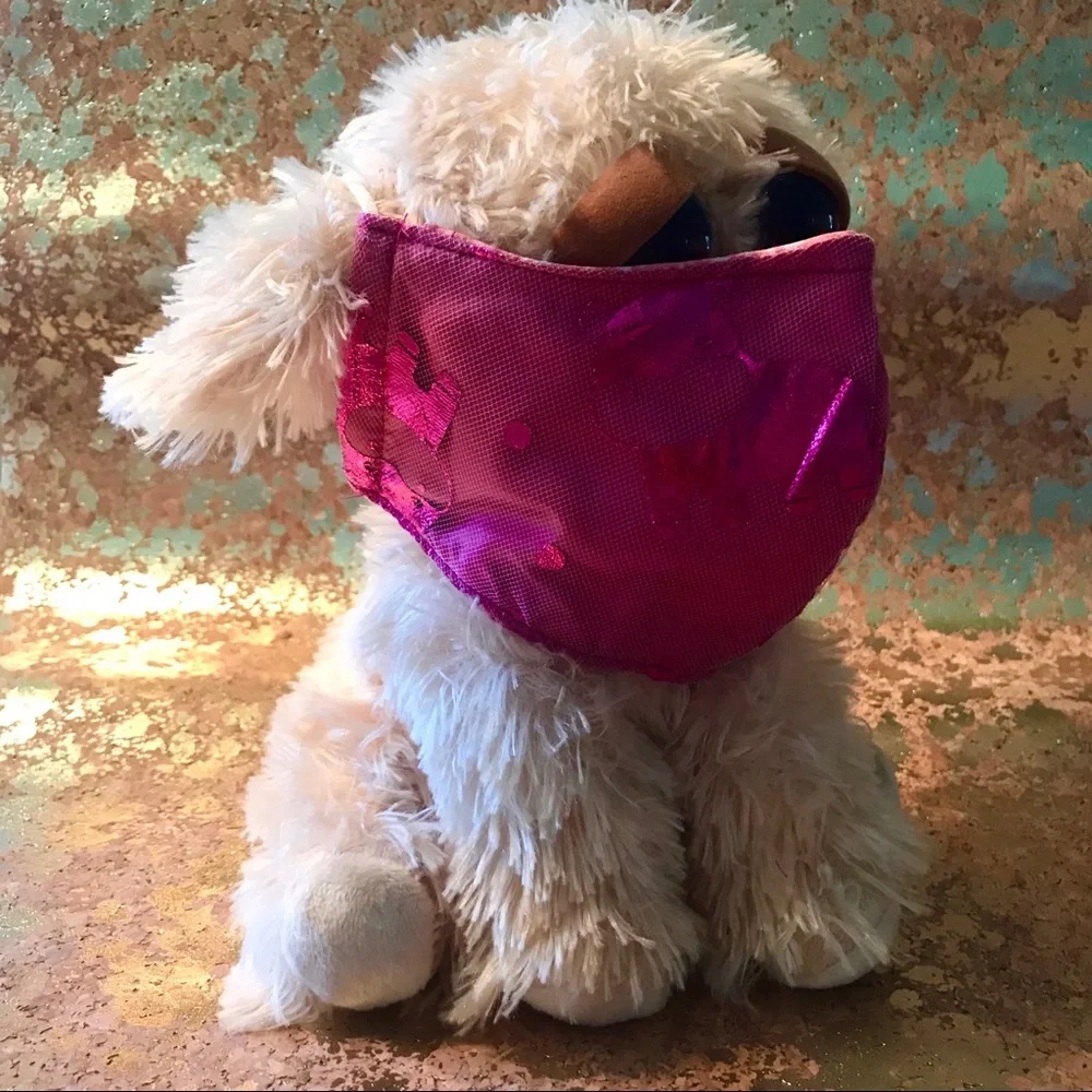 GIRL’S “MY FOILED HIPPO” PINK FACE MASK